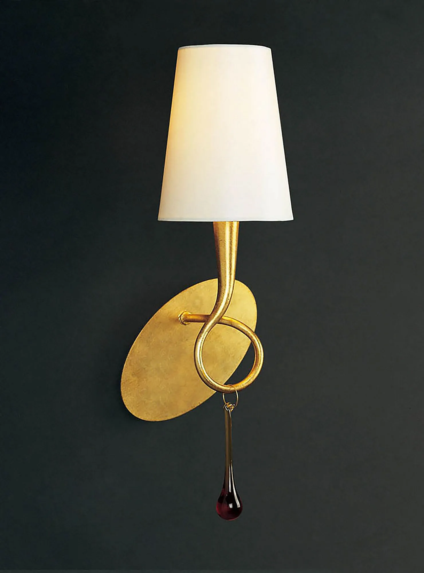Paola Gold-Cream Wall Lights Mantra Armed Wall Lights